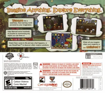 Scribblenauts Unlimited (Usa) box cover back